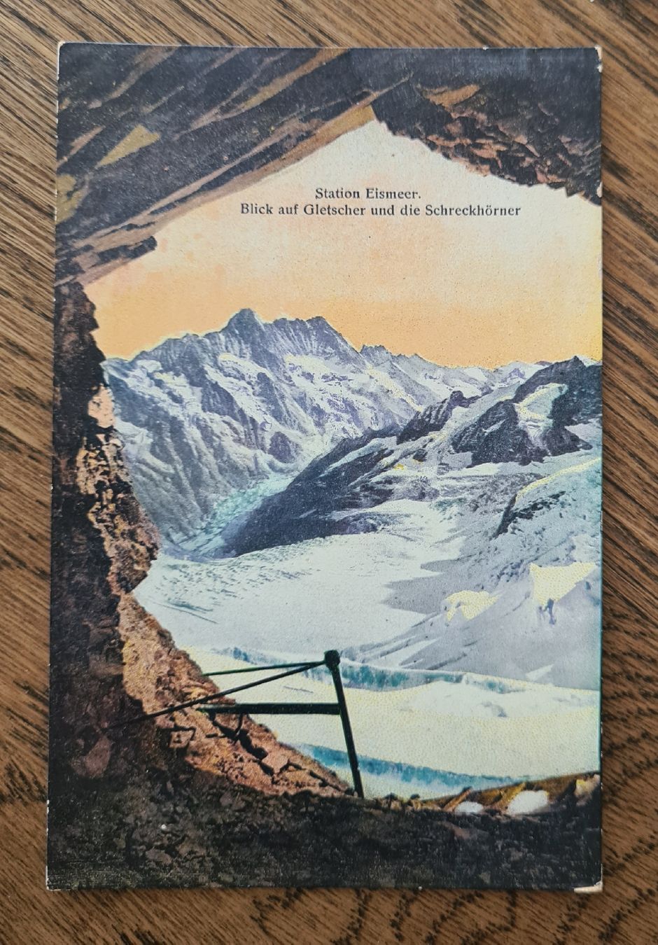 Cartoline postali: Station Eismeer, Blick auf Gletscher und Schreckhörner – Usato da Ebikon venduto da Donar50