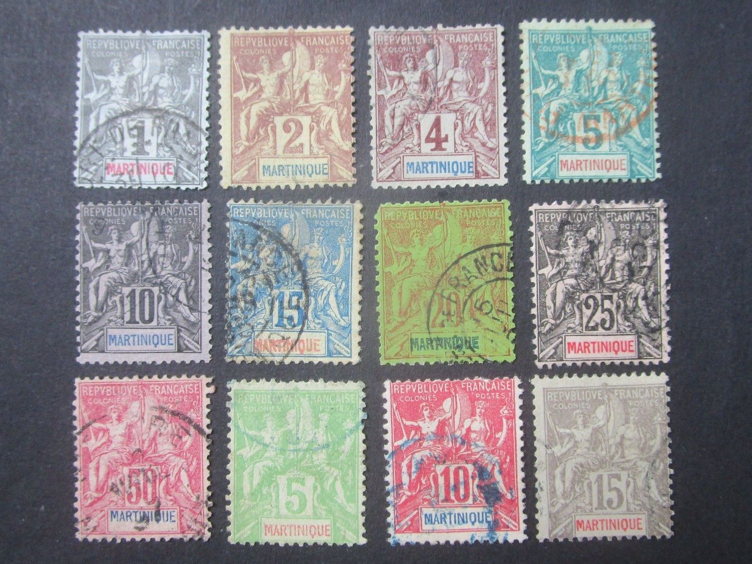 Tutti i francobolli: Martinique   1892/99 – Usato da Dürnten venduto da tu5bo9