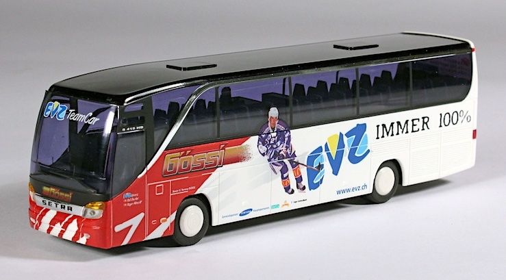 AWM Modellautos: 1:87 AWM - Gössi Horw LU «EVZ immer 100» Setra S 415 HD – Neu (gemäss Beschreibung) aus Ebikon von Cocorica