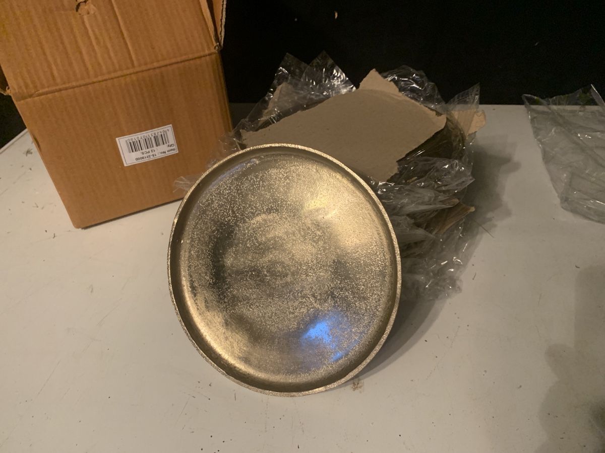 Servierplatten: RESTPOSTEN - 8x Goldteller 20cm MASSIV – Neu und originalverpackt aus Wolfhalden von Saemy77