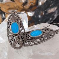OHRRINGE MIT TÜRKIS IN 925 SILBER