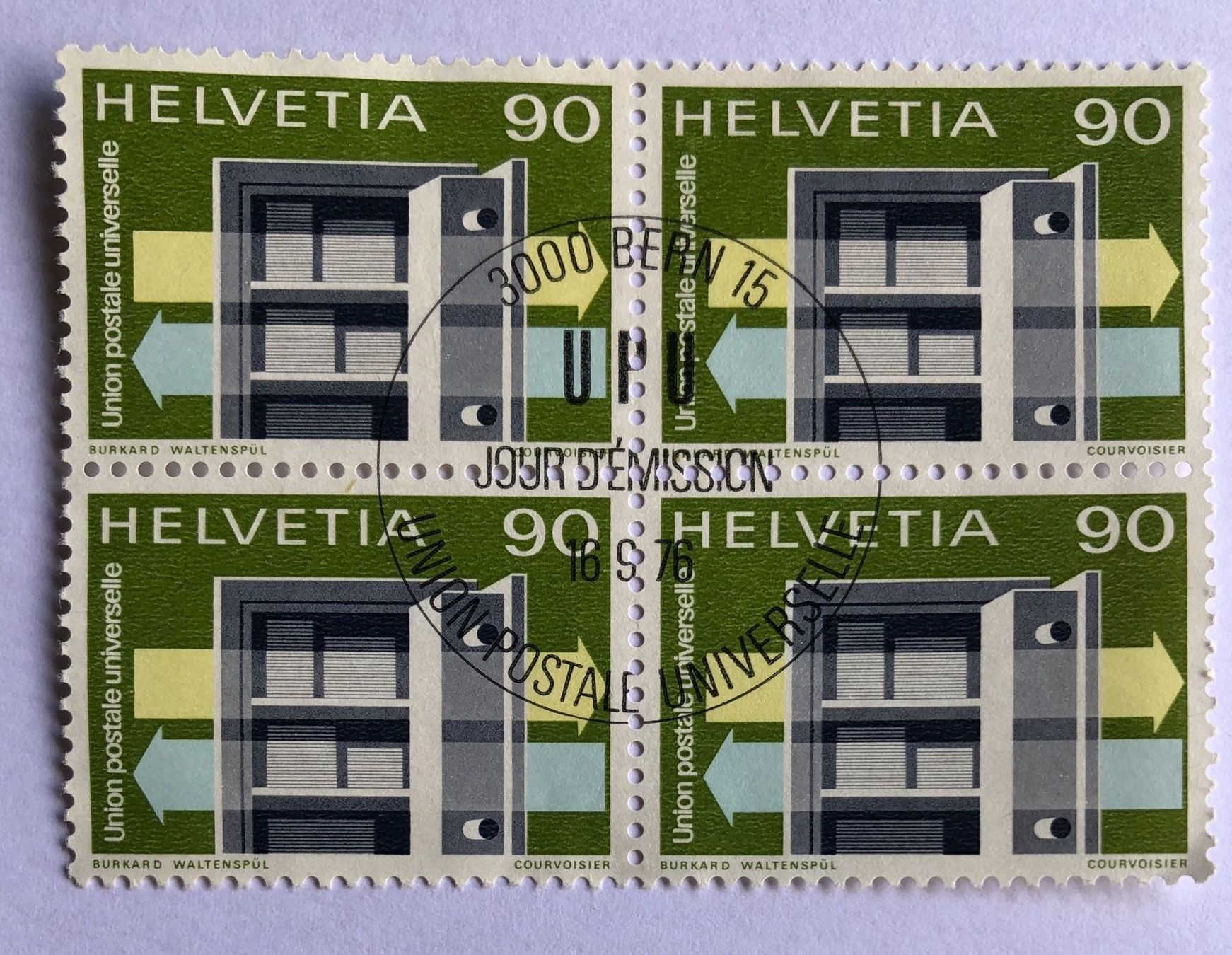 Tutti i francobolli: 4 er Dienstmarken mit Vollstempel Bern – Usato da Aarau venduto da Billa007