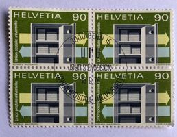 4 er Dienstmarken mit Vollstempel Bern