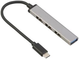 USB-C-Hub mit 4 Ports, 1x USB 3.0, 3x USB 2.0, bis 5 Gbit/s,