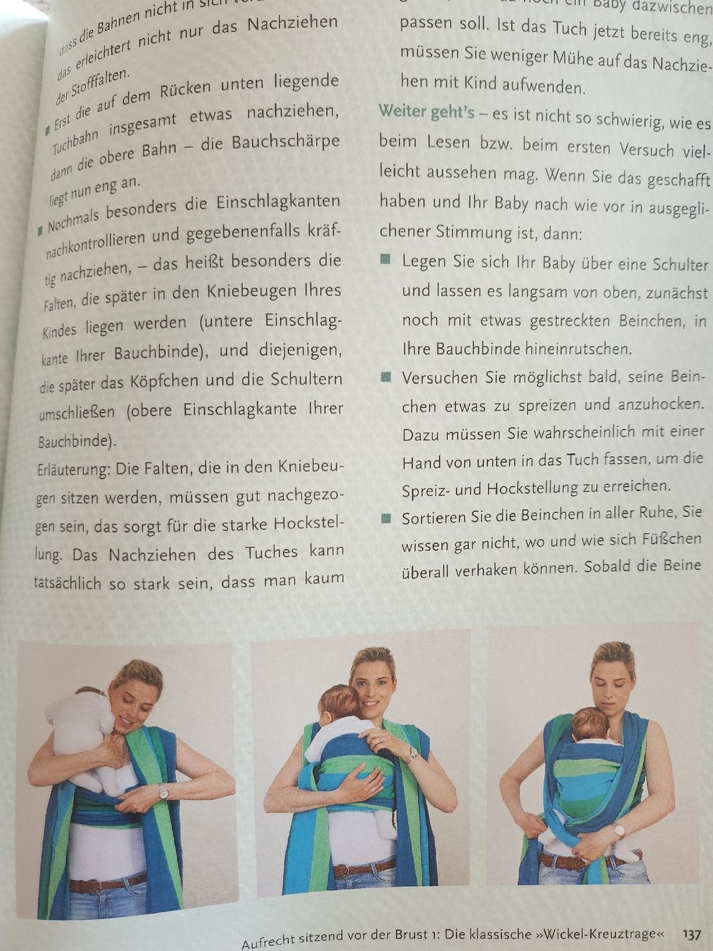 Hoppediz Bauch- & Rückentragen: 2 Babytragetücher mit Buch – Gebraucht aus Forch von ang_bhq6 5