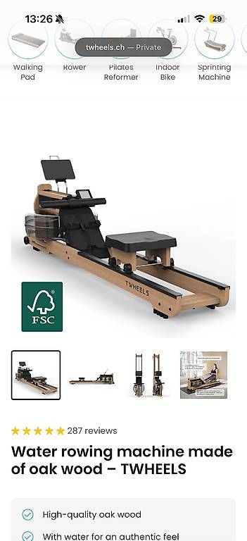 Hometrainer: Twheels Rowing Machine – Gebraucht aus Lugaggia von LeniC