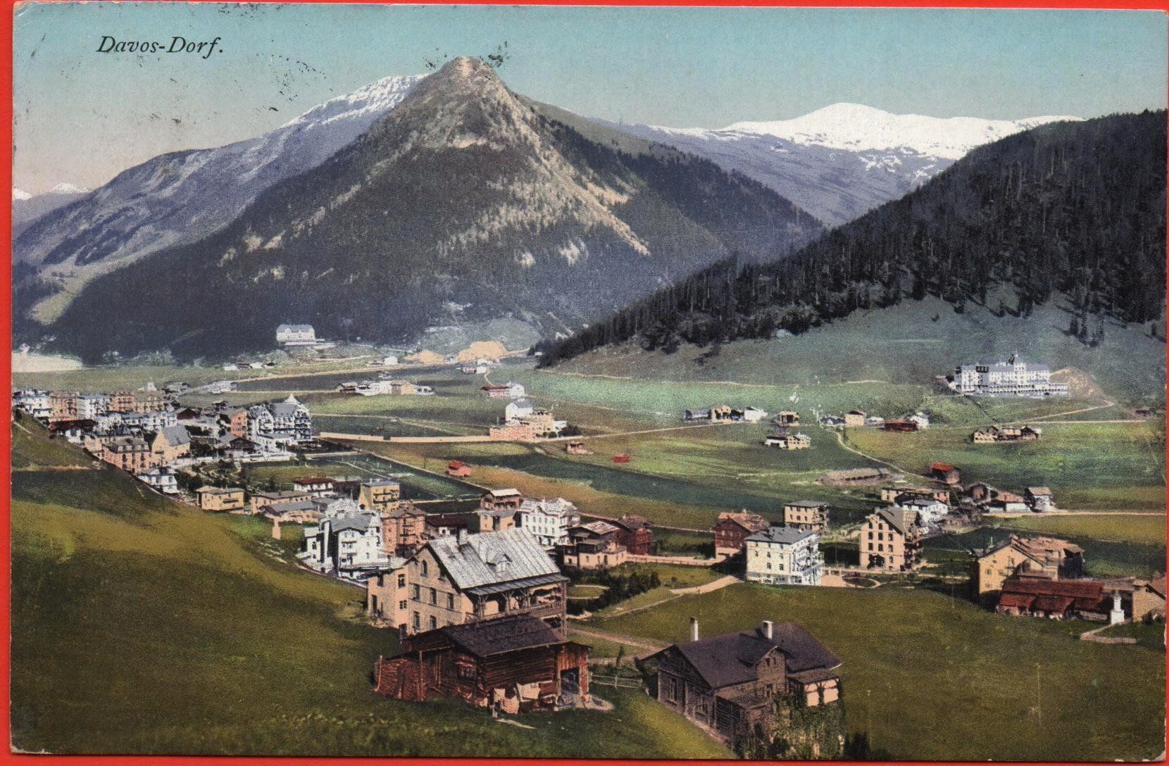Ansichtskarten: DAVOS-DORF - No. 1118 J. Tomaszewski, Davos – Gebraucht aus Jona von philajona