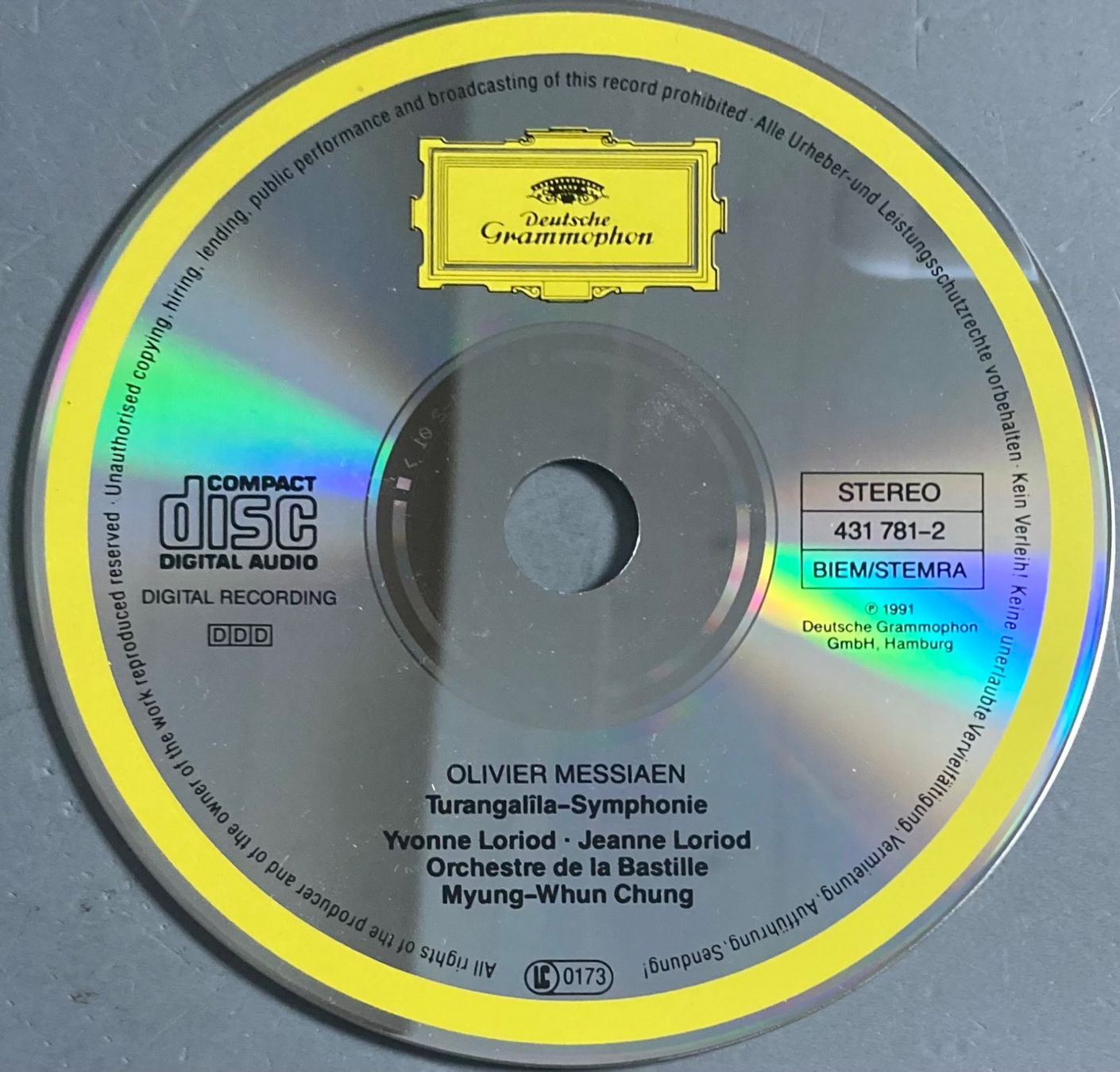 CD: MESSIAEN......- TURANGALILA - SYMPHONIE – Usato da Poliez-Pittet venduto da Newtown-Records 2