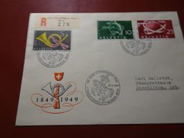 27.V.49. SONDERSTEMPEL EIDGENÖSSISCHE POST NACH RÜSCHLIKON