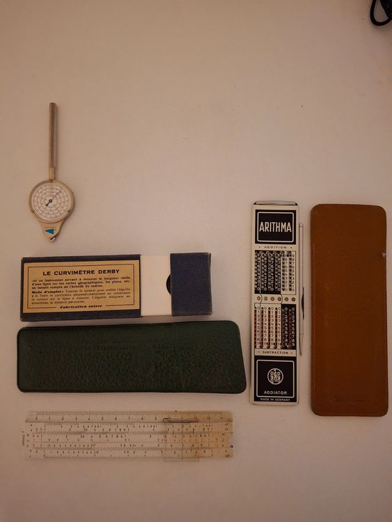3 alte Messinstrumente (Curvimètre, Arithma etc.) (Gebraucht) in ...