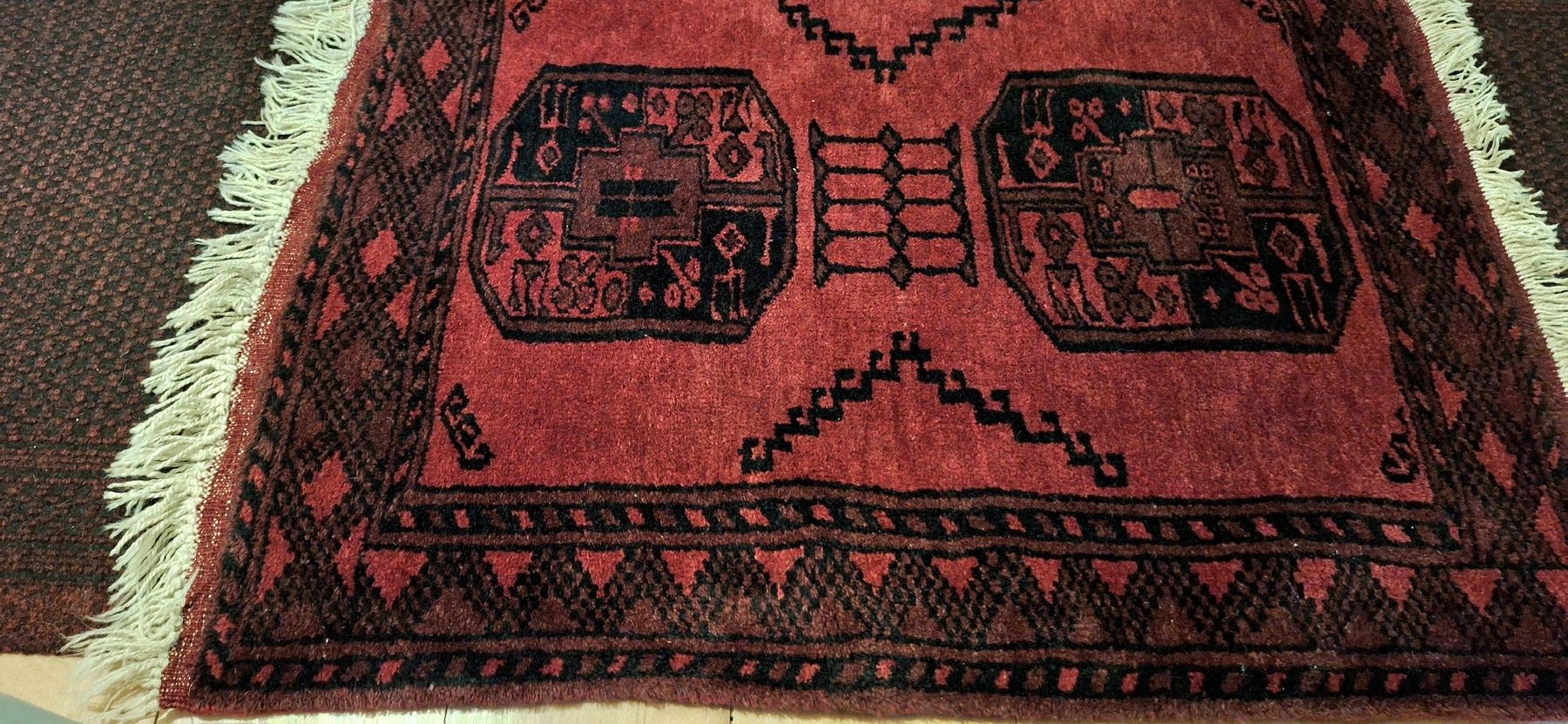 Tappeti: 83x97.5 dunkelroter Afghan Teppich – Usato da Emmenbrücke venduto da abu_9mj8 1