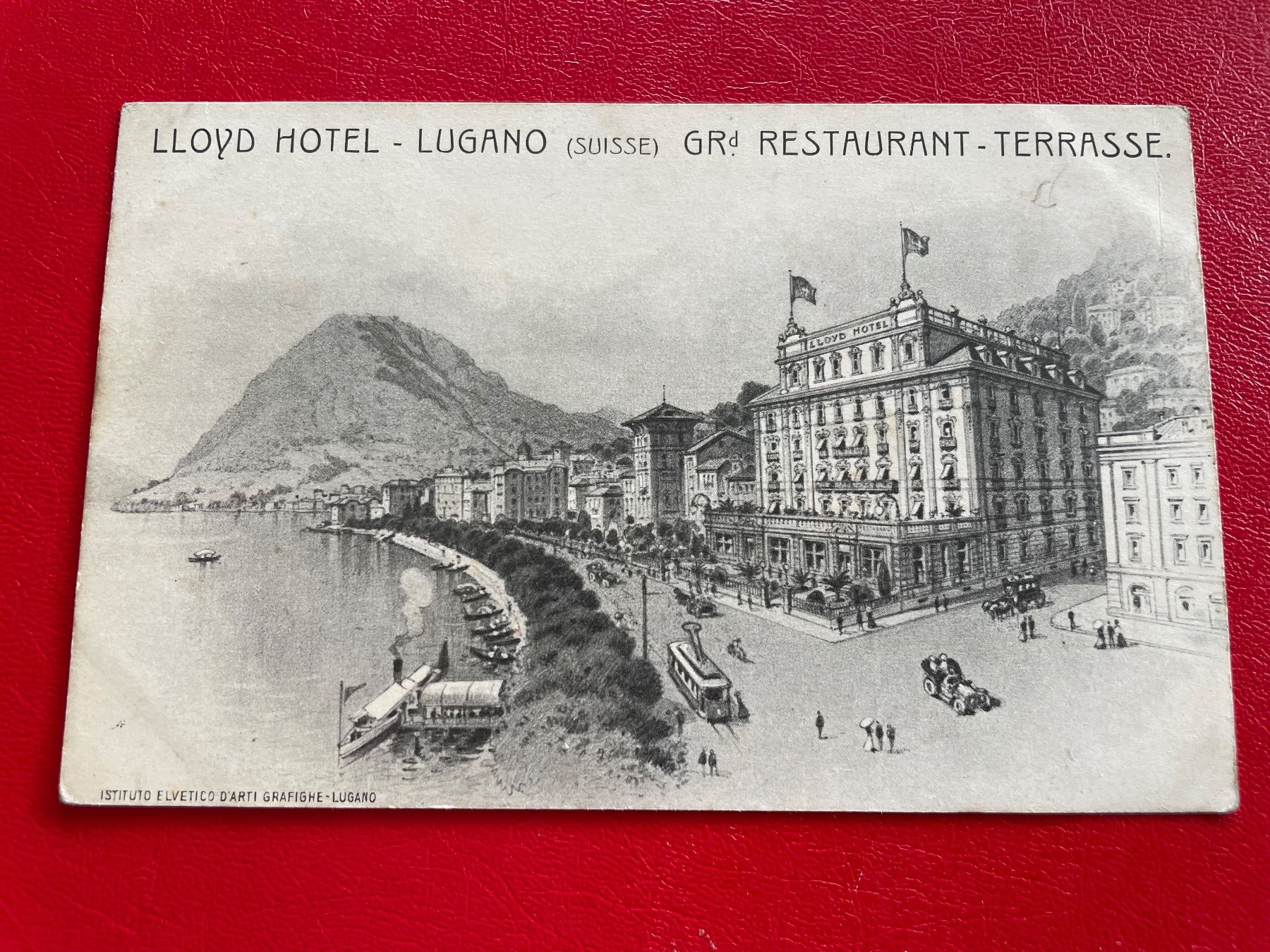Cartoline postali: Lloyd Hotel - Lugano ; Grd Restaurant Terrasse – Usato da St-Légier-La Chiésaz venduto da Theo005
