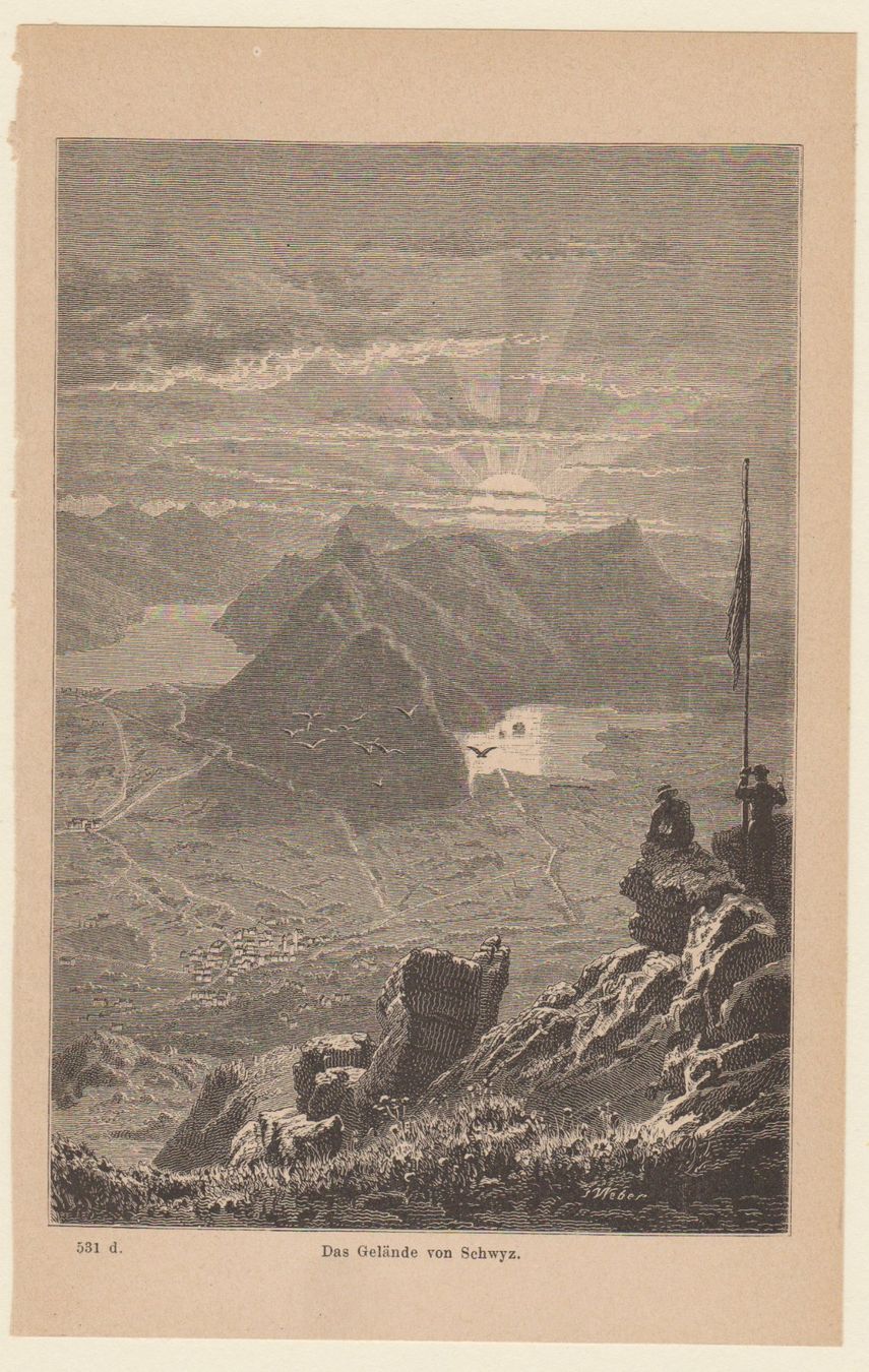 Foto & Immagini: Schwyz   -   altes Bild Gesamtansicht – Usato da Vitznau venduto da Mina60