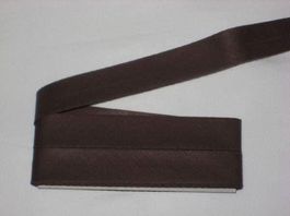 Schrägband dunkelbraun 2cm /1cm breit