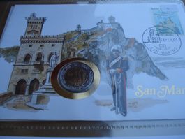 San Marino, Münzbrief 1991, Bimetallmünze
