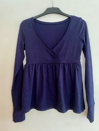 Navy Blue Long Sleeve Top - Size S