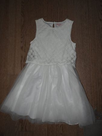 Mädchen Kleid weiss Grösse 140