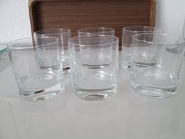 6 Gläser mit eingraviertem Pferd-Whisky ,Wassergläser
