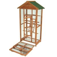 56610 - Vogelvoliere Vogelkäfig Holz 160cm