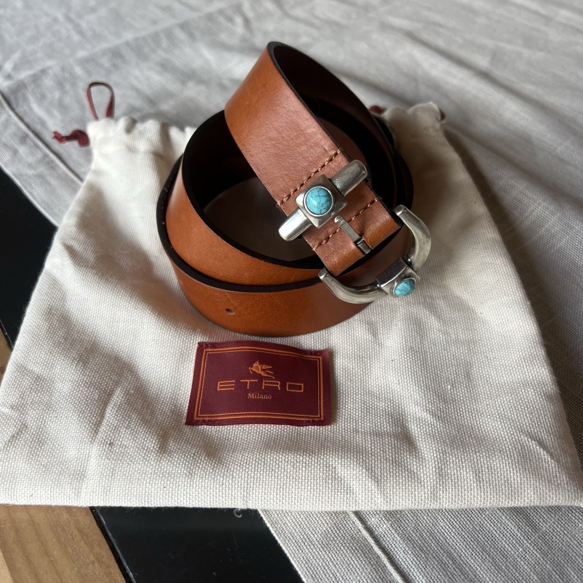 Etro Cinture: Ledergurt in Orginal Verpackung fast neu  – Usato da Klosters venduto da Maitonisland