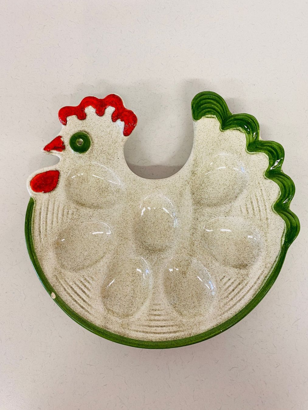 Piatti: Lustiger Eierteller-/Schale Huhn aus Keramik – Usato da Niederhelfenschwil venduto da Chleeblatt1938