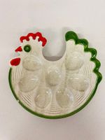 Lustiger Eierteller-/Schale Huhn aus Keramik