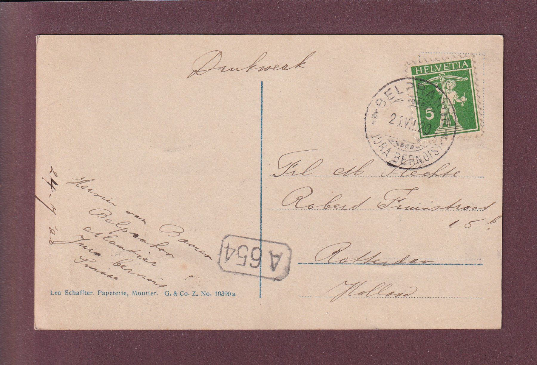 Cartes postales: Gorges de MOUTIER – D'occasion à Pully par nicecards 1