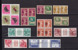 CH Briefmarken Lot "Kehrdruck, Zusammenhänge"