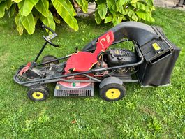 WOLF-Garten Cart Aufsitzmäher mit Fangkorb – läuft und mäht