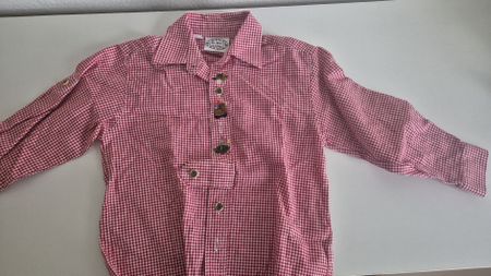 Rotes Trachtenhemd Gr. 104 - Top Zustand