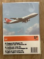 Nostalgie Flugpost-Briefbogen / Couverts Coop / Swissair 