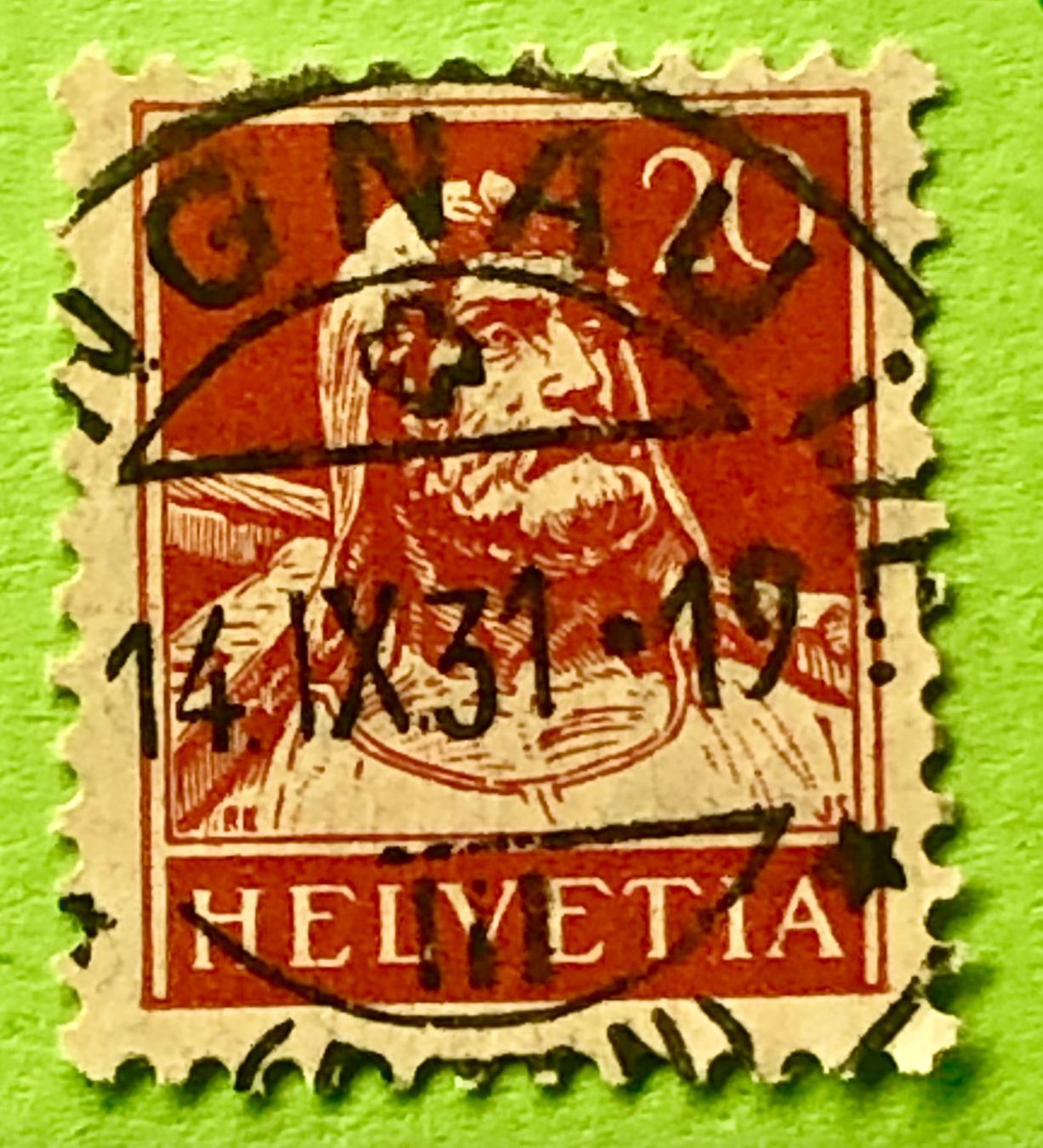 Tutti i francobolli: Nr.174  Wilhelm Tell GESTEMPELT     – Usato da Aarau venduto da Billa007