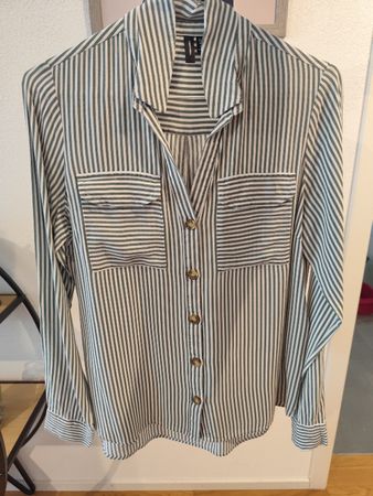 Chemise à rayures vertes, taille XS, vero Moda neuf