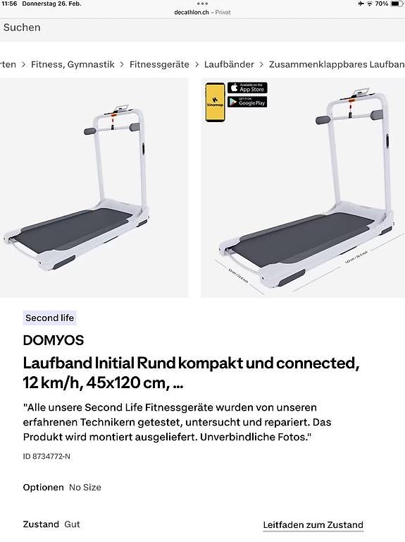 Hometrainer: Laufband Domyos – Usato da Steinhausen venduto da Luwa03 1