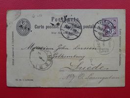 1891, 60A von RORSCHACH: Karte nach Göteborg (SCHWEDEN)