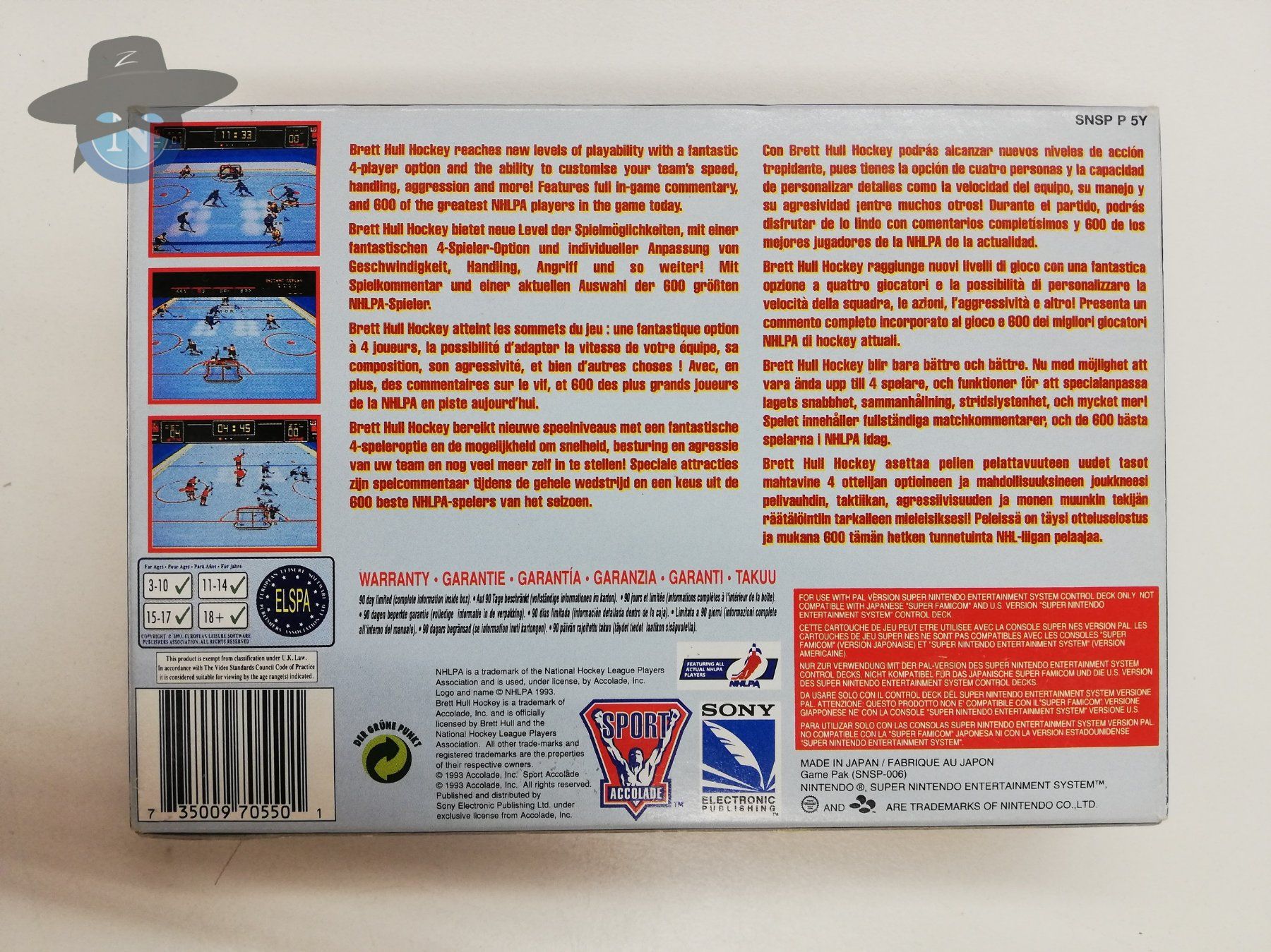 Nintendo Giochi: Brett Hull Hockey / Super Nintendo SNES – Usato da St. Gallen venduto da zorro_dc 1