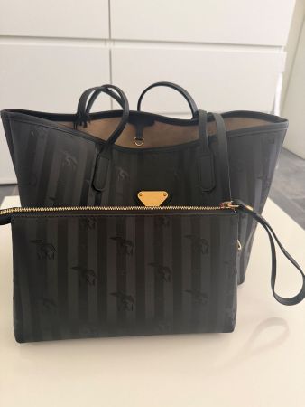 Tasche Mollerus Shoppers schwarz / gold