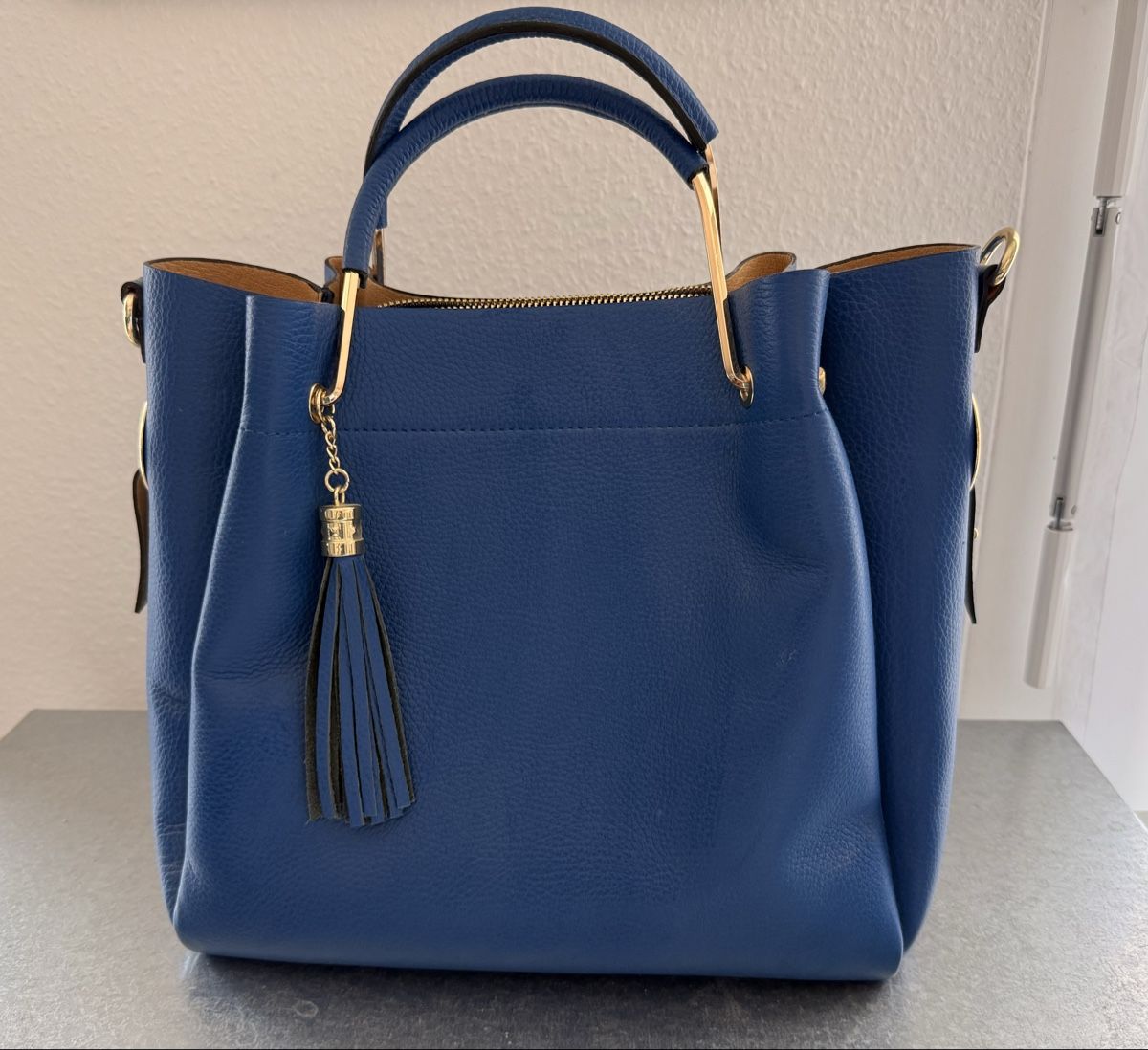Borse da donna: Blaue Ledertasche italienisches Leder – Nuovo (secondo la descrizione) da Baden venduto da ..Nina..