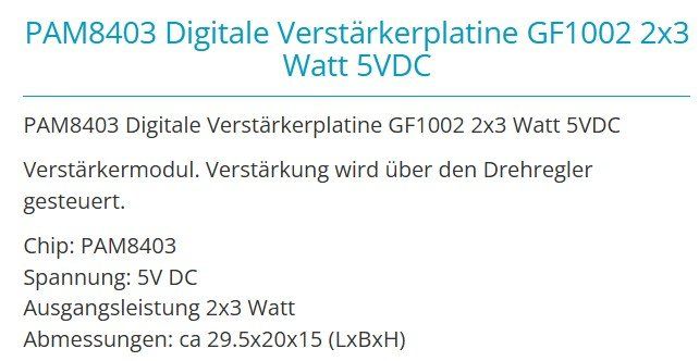 Amplificatori: Mini Verstärker 2 x 3W Fabrikneu – Nuovo e nell'imballaggio originale da Horw venduto da Arta20000 1