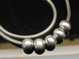 Schlangenkette Kugeln Silber 925 + MP 46 cm