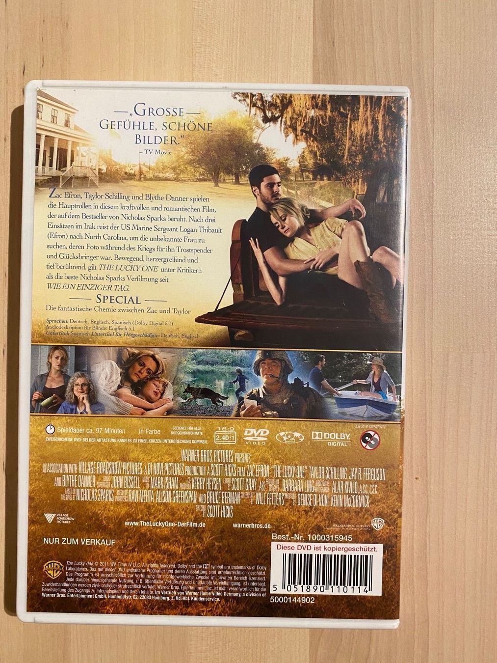 Tutti i DVDs: The lucky one DVD – Usato da Zürich venduto da drummergirl98 1