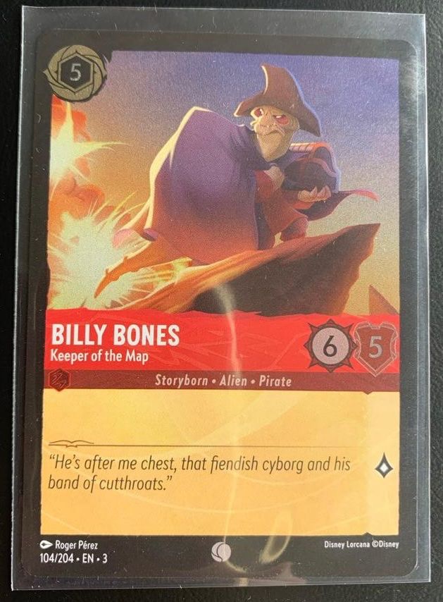 Disney Sammelbilder & Trading cards: Lorcana FOIL BILLY BONES 104/204 EN 3 - Common – Gebraucht aus Lugano von VlaseCard