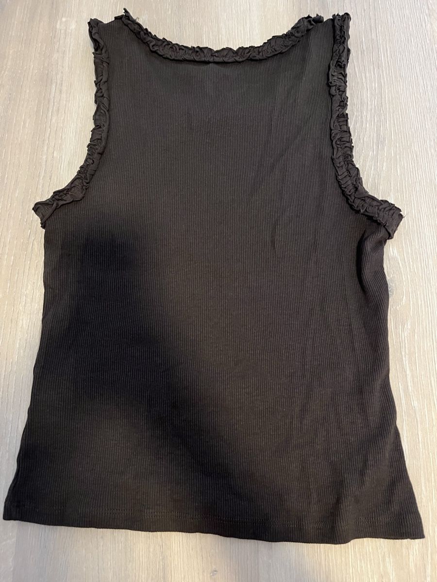 Tops: Top mit Rüschen dunkelbraun S neu – Neu (gemäss Beschreibung) aus Birrwil von vanyboo 2