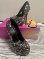 Elegante Plateau Pumps mit Strasssteinen Gr 34 Ne