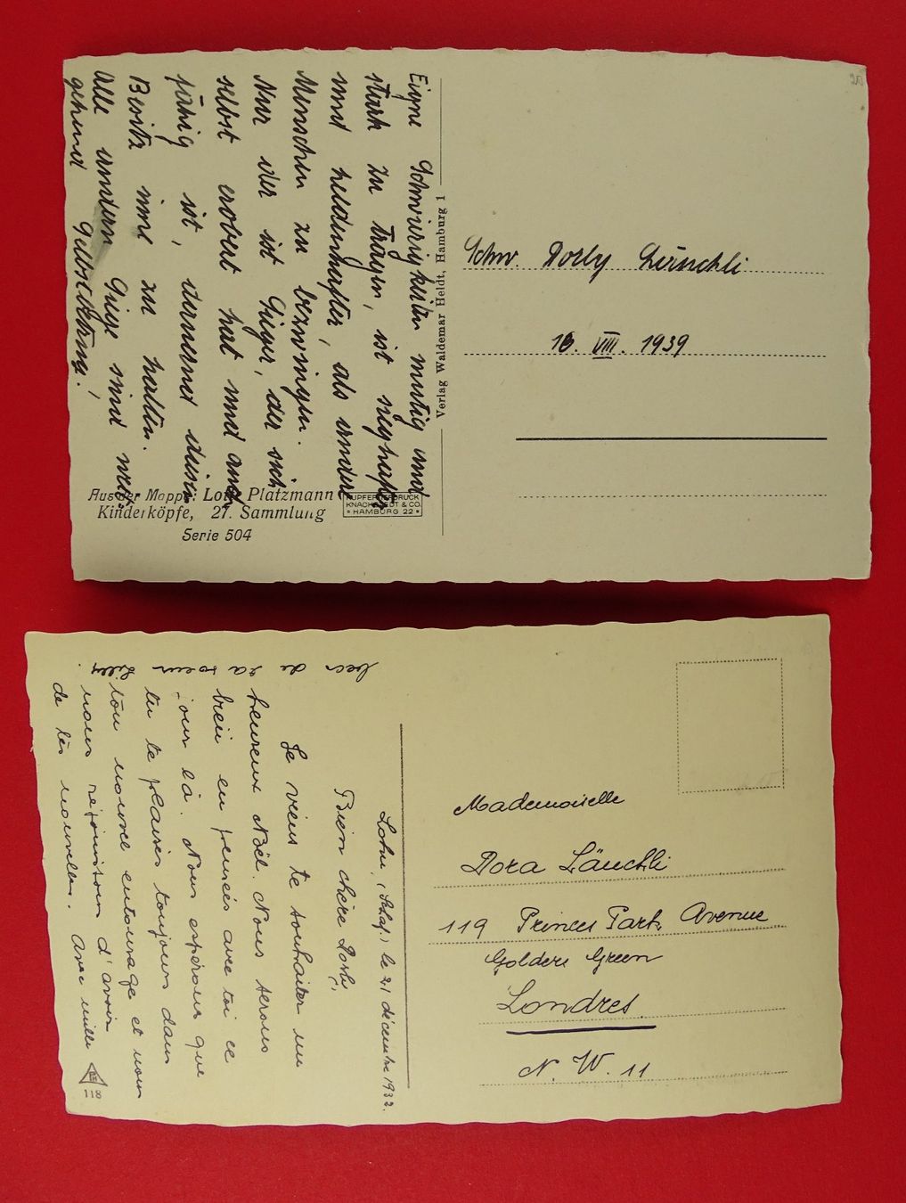 Cartoline postali: KINDER, 4 KITSCHKARTEN, FOTOS – Usato da Grüningen venduto da Kartenlaube 2