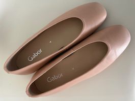 Gabor Ballerina Gr.37 NEU Leder Farbe Puder-Rosa