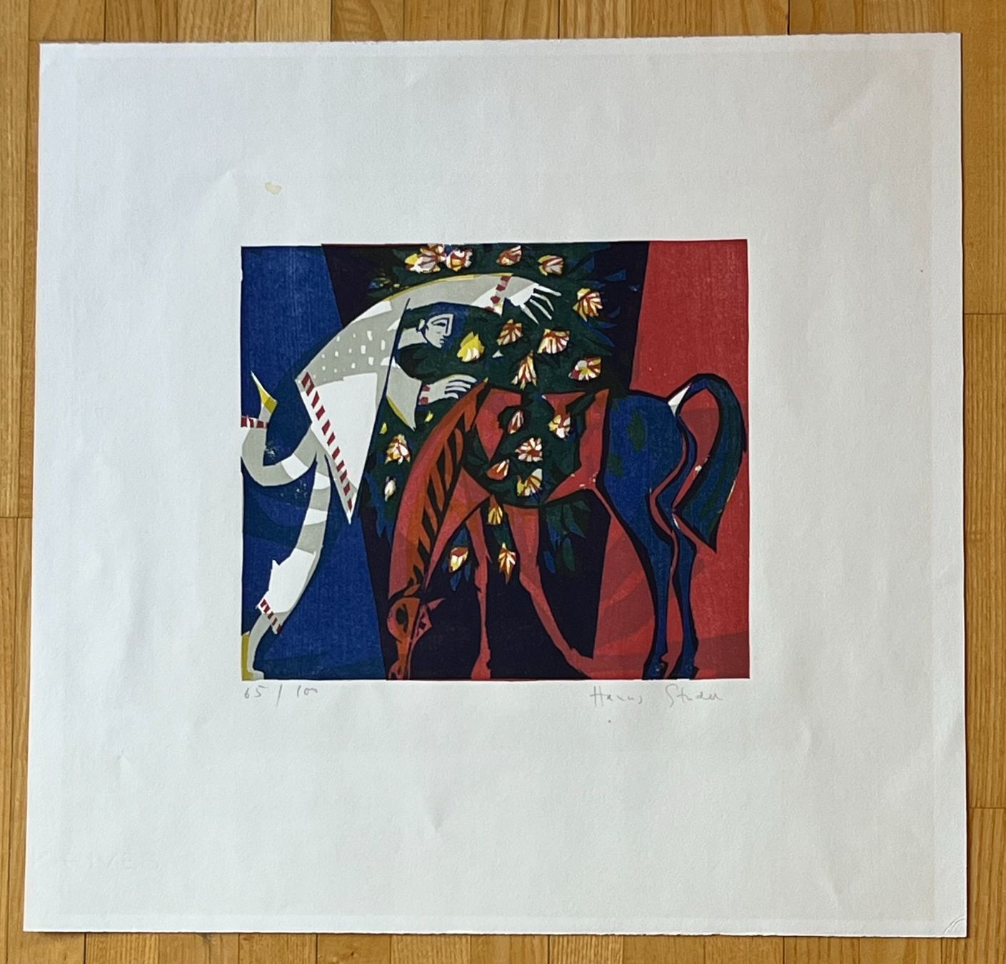 Grafica & Litografie: Hans Studer, Farblithographie 65/100, handsigniert – Usato da Aarau Rohr venduto da Hohenstaufen1208