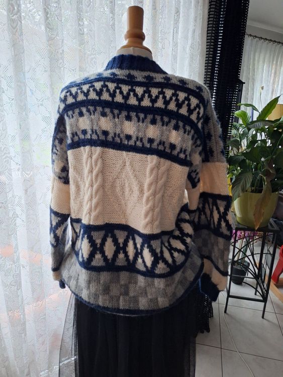 Pull En Tricot Pour Femme - Pull Norvégien Surdimensionné - Manches