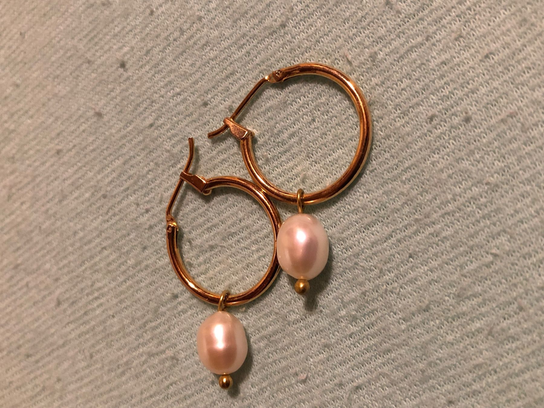 Ohrringe & -stecker: Creolen mit Zuchtperle – Gebraucht aus Brugg AG von Vintage_und_Allerlei 3