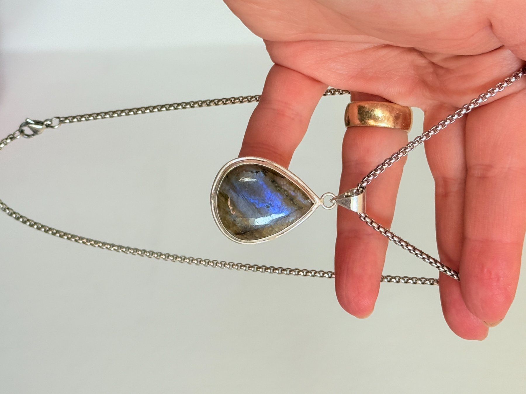 Catenine: Collier Labradorite  - Élégant & Unique! – Nuovo e nell'imballaggio originale da Genève venduto da AGBERG 7